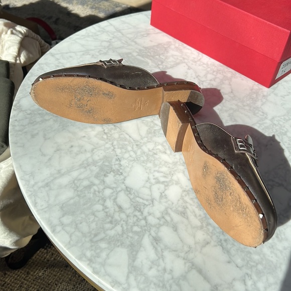 Valentino Platinum Studded Mule.  37.5 - Picture 5 of 10